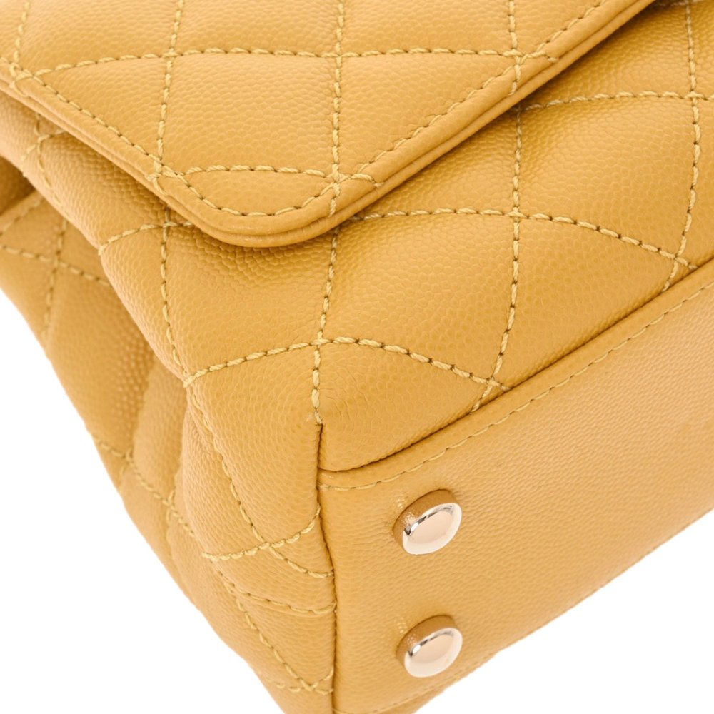 CHANEL Chanel matelasse XXS yellow AS2215 ladies caviar skin bag - Picture 8 of 12